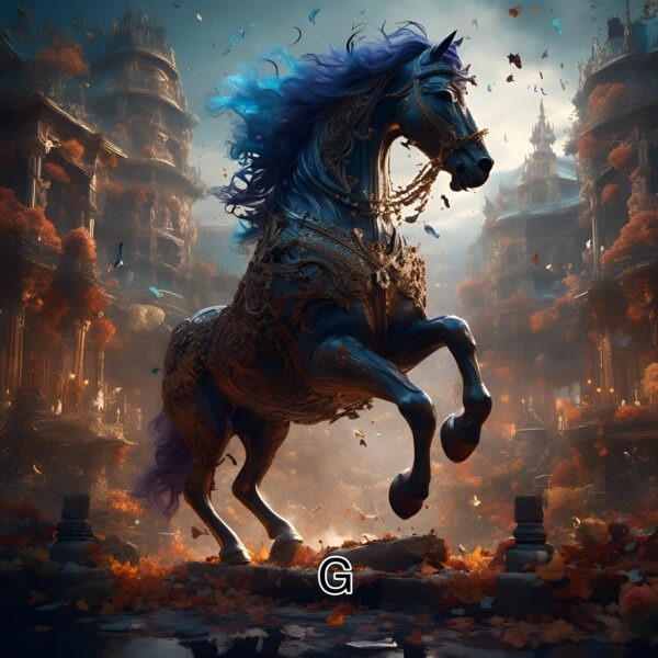 cheval mythique pour tableau mural